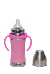 Adore Soi! The Wideneck Silicon Straw with Gravity Ball stainless steel sipper with Sleeve- 250ml Pink