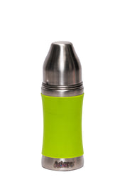 Adore Koh Stainless Steel Wide Neck Feeding Bottle with Silicon Sleeve- 250ml Green