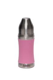 Adore Koh Stainless Steel Wide Neck Feeding Bottle with Silicon Sleeve- 250ml Pink