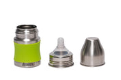 Adore Koh Stainless Steel Wide Neck Feeding Bottle with Silicon Sleeve - 150ml Green