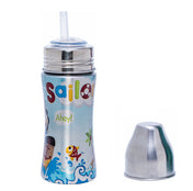 Adore Alpha 3 in 1 Printed Wideneck Stainless Steel Feeding Bottle- 250ml - Sailor