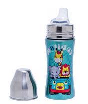 Adore Alpha 3 in 1 Printed Wideneck Stainless Steel Feeding Bottle- 250ml - Holiday