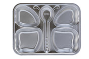 Adore Eatza - The Stainless Steel Feeding Plate with 4 Compartments- Butterfly