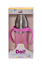 Adore Doi! The Wideneck Spout Stainless Steel Sipper with Sleeve-250ml Pink
