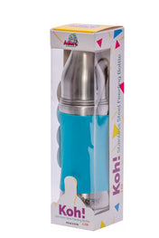 Adore Koh Stainless Steel Wide Neck Feeding Bottle with Silicon Sleeve- 250ml Blue