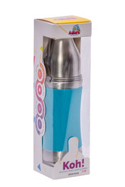 Adore Koh Stainless Steel Wide Neck Feeding Bottle with Silicon Sleeve- 250ml Blue