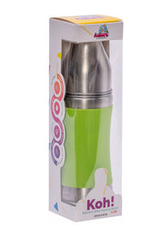 Adore Koh Stainless Steel Wide Neck Feeding Bottle with Silicon Sleeve- 250ml Green