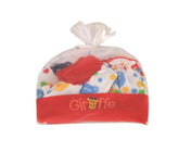 Adore Pure Cotton Cap Mitten Booty Set - Red