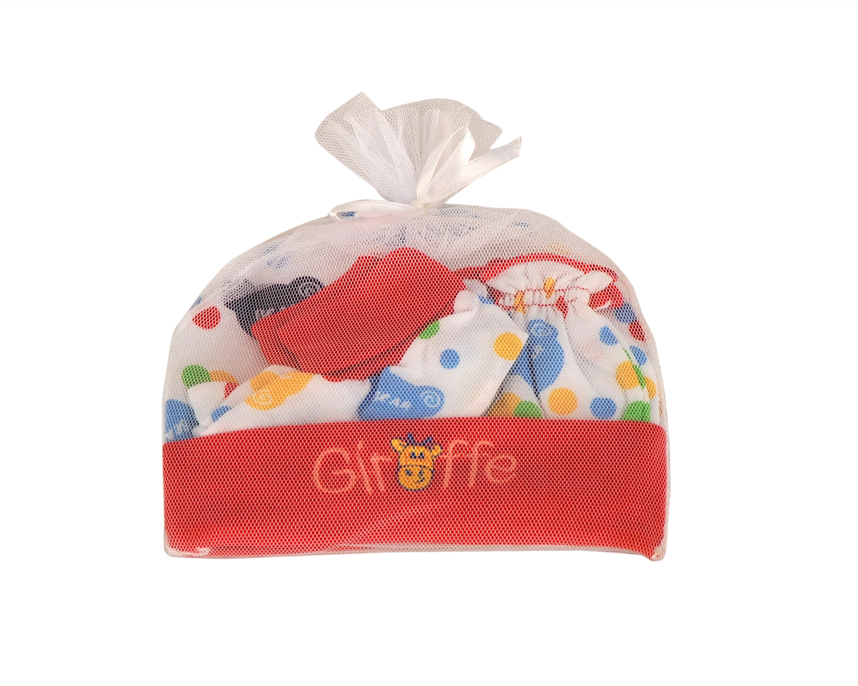 Adore Pure Cotton Cap Mitten Booty Set - Red