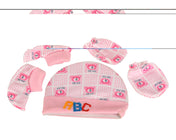 Pure Cotton Cap Mitten Booty Set