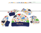 Pure Cotton Cap Mitten Booty Set