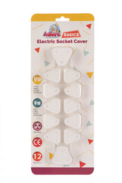 Adore Baby Safety Child Proofing Electrical Socket Cover Set- Pack of 12-White