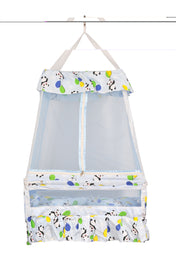 Adore Pro Baby Hanging cradle Spring with Mattress - Blue (Design may Vary)