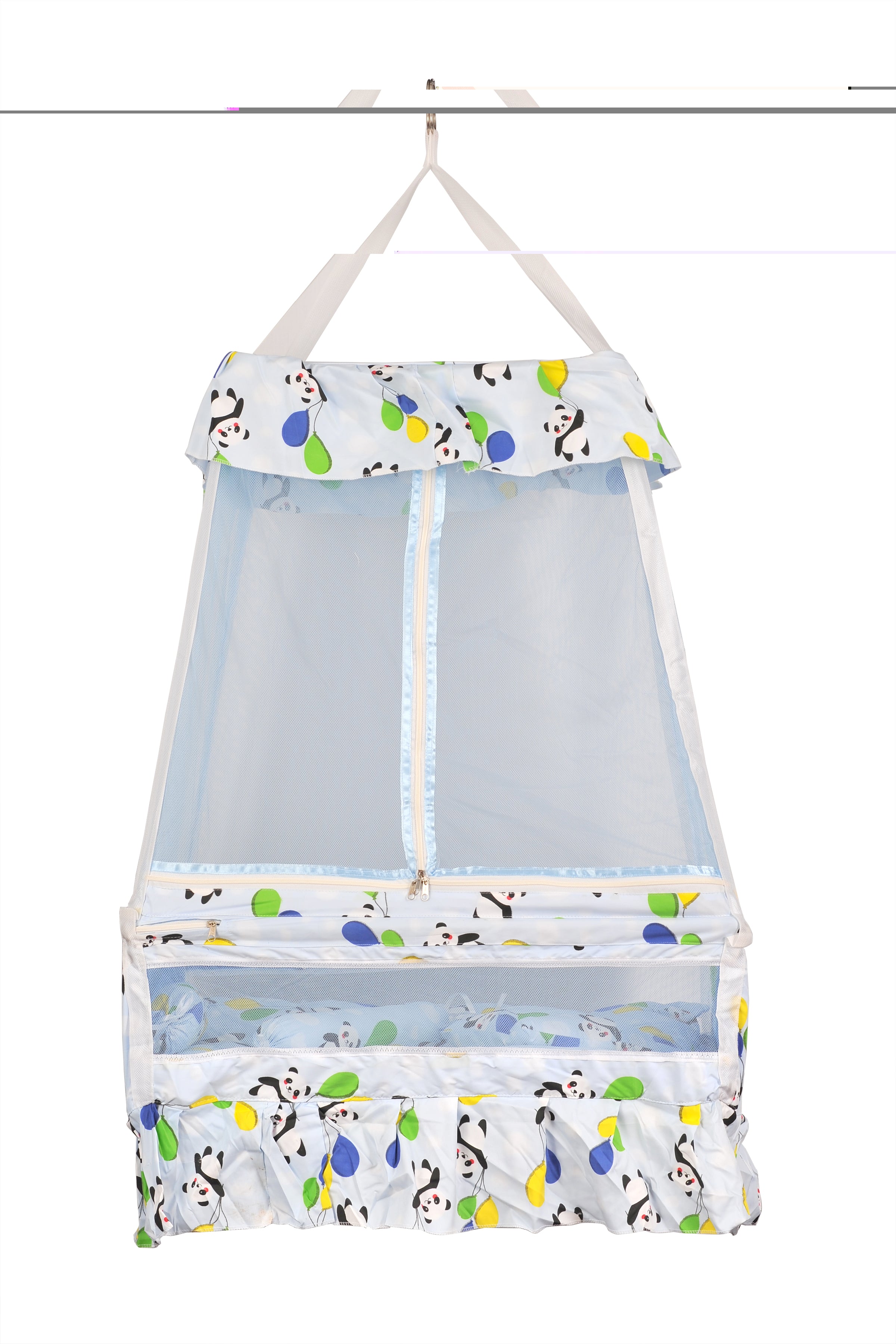 Adore Pro Baby Hanging cradle Spring with Mattress - Blue (Design may Vary)