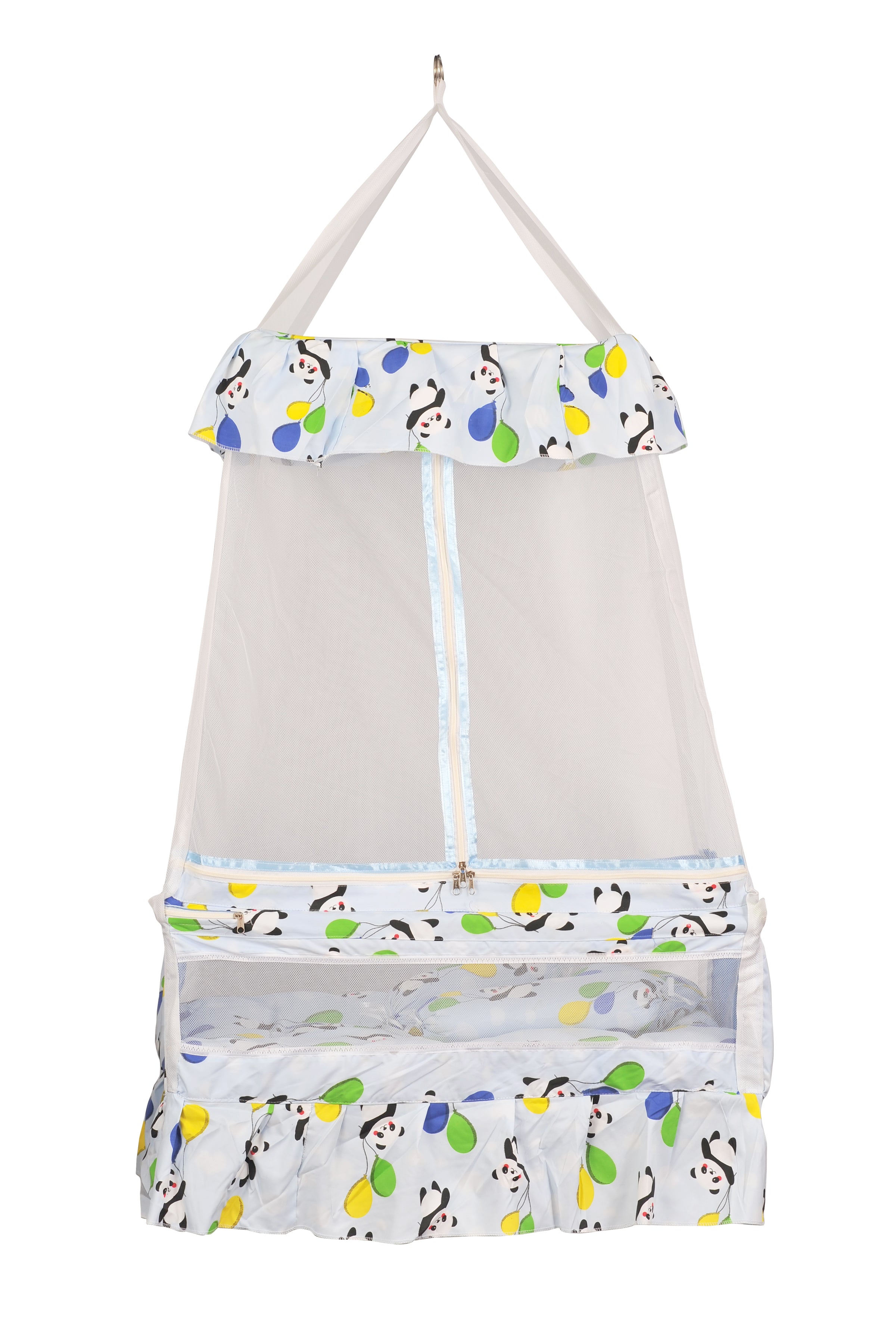 Adore Pro Baby Hanging cradle Spring with Mattress - Blue (Design may Vary)