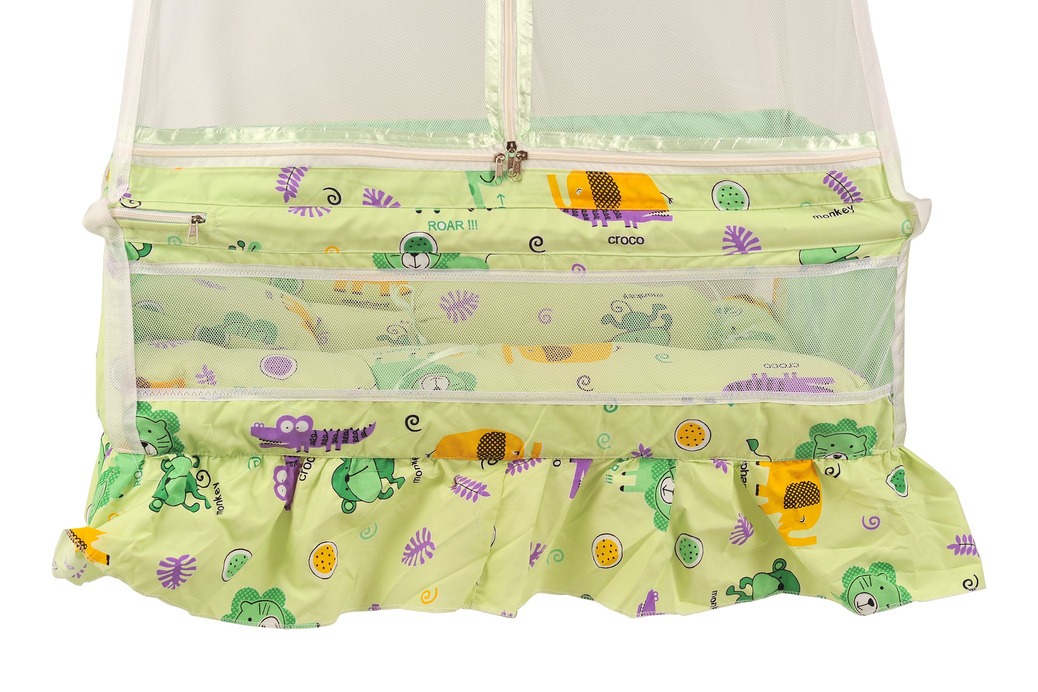 Adore Pro Baby Hanging cradle Spring with Mattress - Green (Design may Vary)