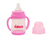 Adore Jiggle 2 Stage Wideneck Feeding Bottle with Twin Handle 150ml - Pink
