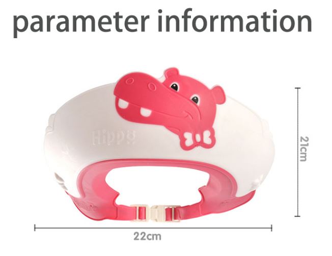 Adore Lulu! The Hippo-Shaped Shampoo Hat with Adjustable strap and Buckle – Pink