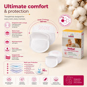 Adore Voila Disposable Breast Pads with Honeycomb Design- Pack of 30