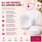 Adore Voila Disposable Breast Pads with Honeycomb Design- Pack of 30