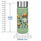 Adore Dr.Feed Little Champs Hot & Cold Insulated Steel Water Bottle 270ml-Green