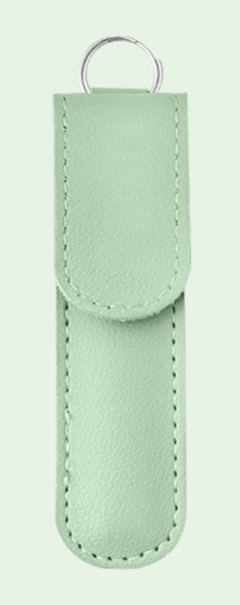 Adore Stainless Steel Ear Wax Remover With Leather Storage Case - Pack of 6 - Green