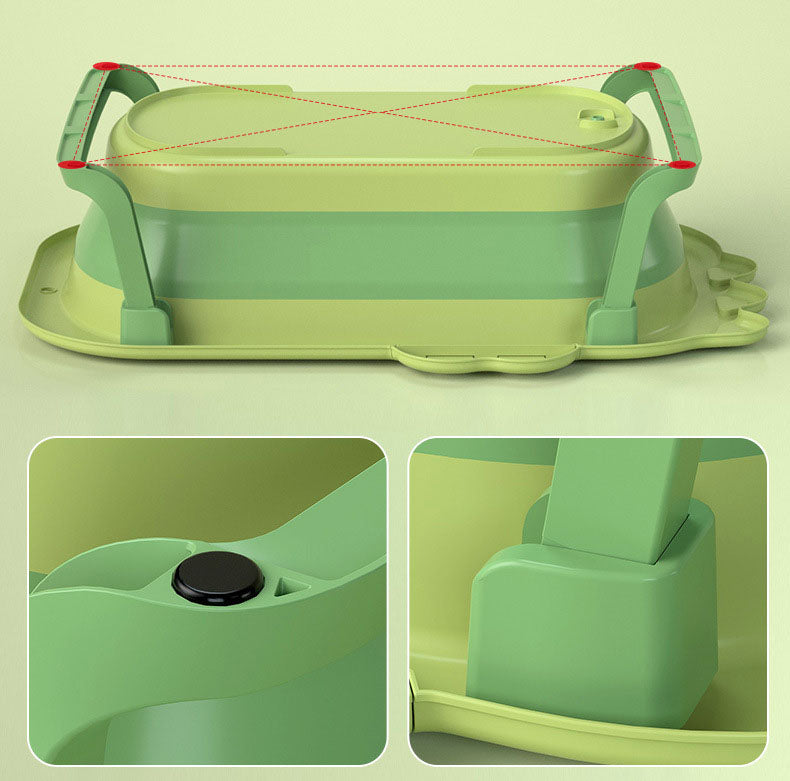 Adore Croco! The Foldable Baby Bath Tub- Super Space Saver - Green