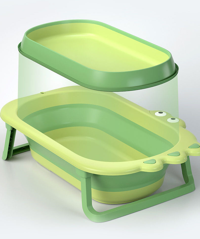 Adore Croco! The Foldable Baby Bath Tub- Super Space Saver - Green