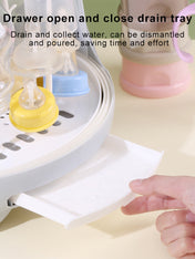 Adore Twister 2in 1 Baby Bottle Drying Rack & Storage Box with Lid & Handle - Grey