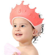 Adore Knight The Crown-Shaped Baby Shampoo Hat with Adjustable Strap - Orange