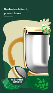 Adore Dodo! Double Wall Insulated Stainless Steel Sipper with Straw & Handle- 250 ml-Orange