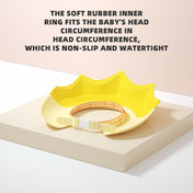 Adore Knight The Crown-Shaped Baby Shampoo Hat with Adjustable Strap - Yellow
