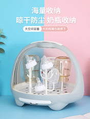 Adore Twister 2in 1 Baby Bottle Drying Rack & Storage Box with Lid & Handle - Grey