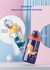 Adore Air Era Premium Children's Water Bottle Lid 350 ml -Giraffe Purple Pink