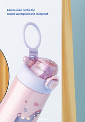 Adore Air Era Premium Children's Water Bottle Lid 350 ml -Giraffe Purple Pink