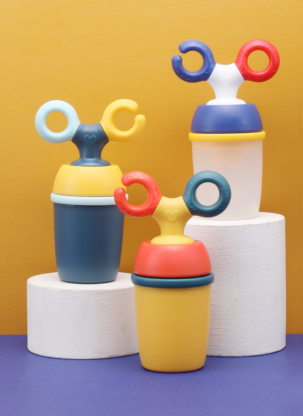 Adore Twig! Silicone Food/Fruit Nibbler with Safety Head, Soft Pacifier/Feeder - Blue