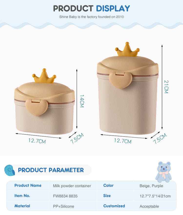 Adore Empire Junior Princely Baby Formula Dispenser with Leveler and Scoop - Pink