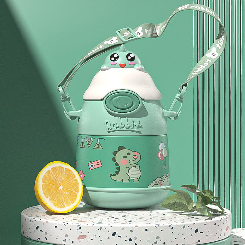Adore Fire Era Character Hood Vacuum Water Bottle with Strap 500ml - Green