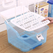 Advanced Willy Willy 2in 1 Baby Bottle Drying Rack & Storage Box with Lid & Handle - Pink