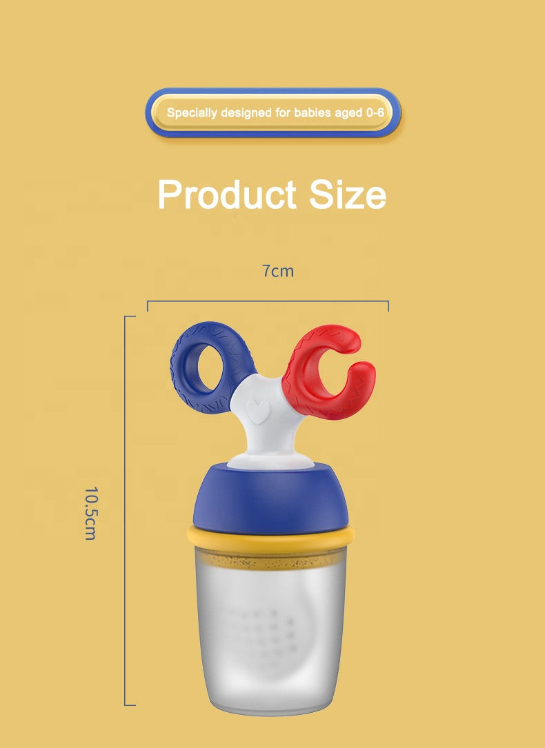 Adore Twig! Silicone Food/Fruit Nibbler with Safety Head, Soft Pacifier/Feeder - Blue