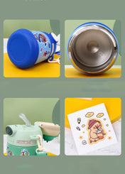 Adore Fire Era Character Hood Vacuum Water Bottle with Strap 500ml - Blue