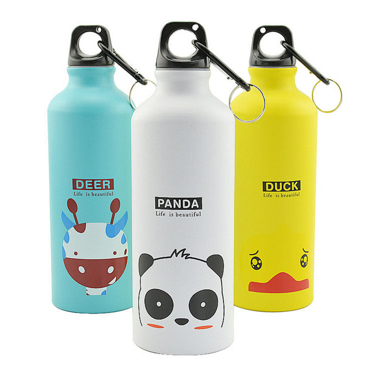 Adore Water Era Aluminum Kids Water Bottle 500ml - Giraffe Blue