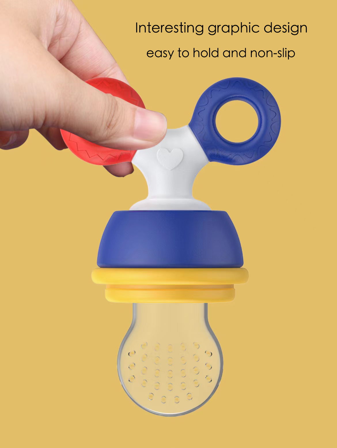 Adore Twig! Silicone Food/Fruit Nibbler with Safety Head, Soft Pacifier/Feeder - Blue