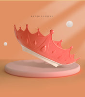 Adore Knight The Crown-Shaped Baby Shampoo Hat with Adjustable Strap - Orange