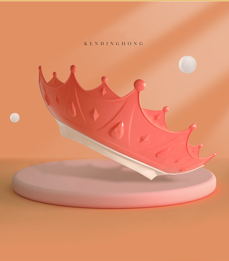 Adore Knight The Crown-Shaped Baby Shampoo Hat with Adjustable Strap - Orange