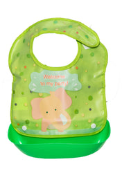 Adore Baby Bib with Spill Catcher - Green