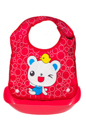 Adore Baby Bib with Spill Catcher - Red