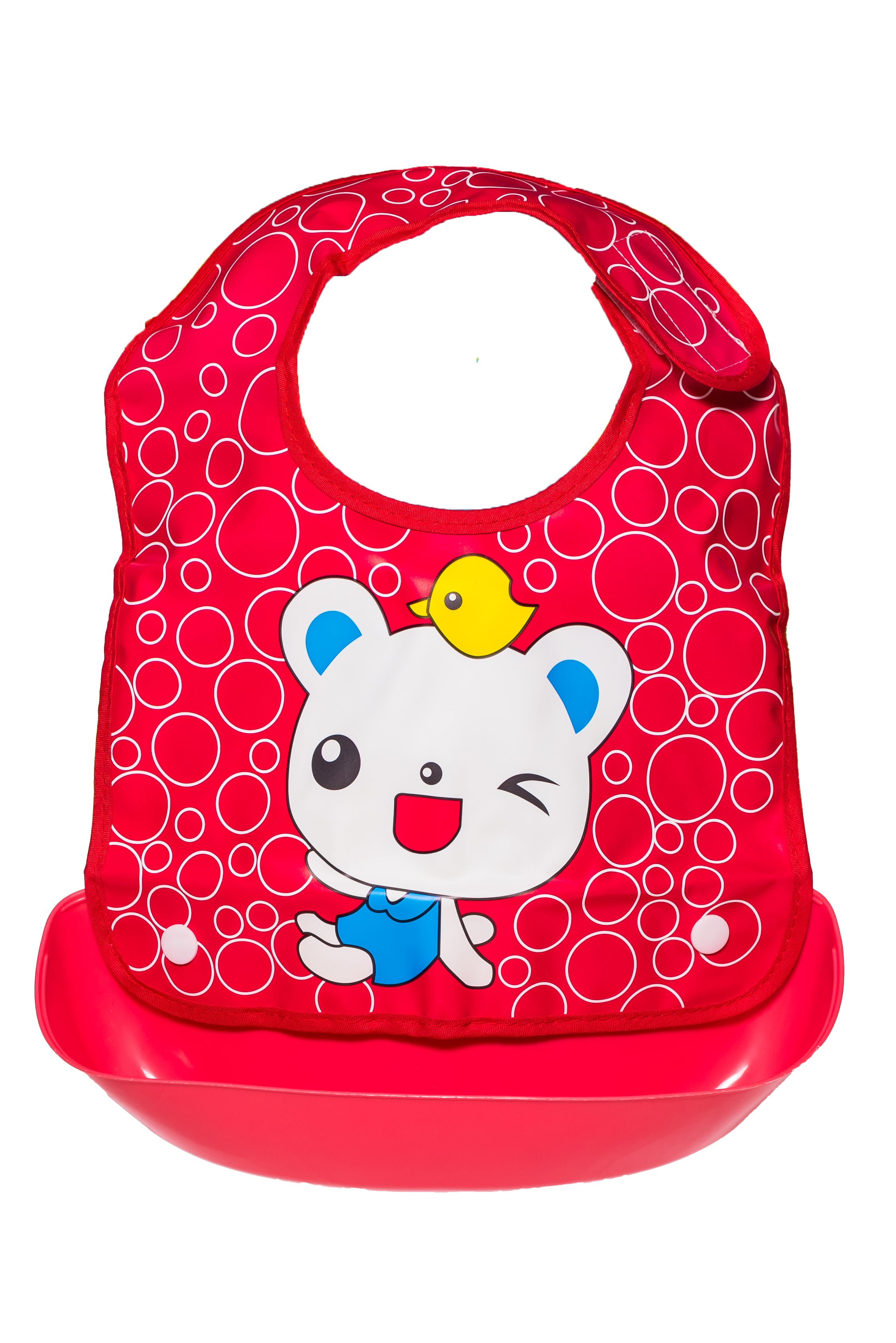 Adore Baby Bib with Spill Catcher - Red
