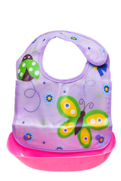 Adore Baby Bib with Spill Catcher - Purple