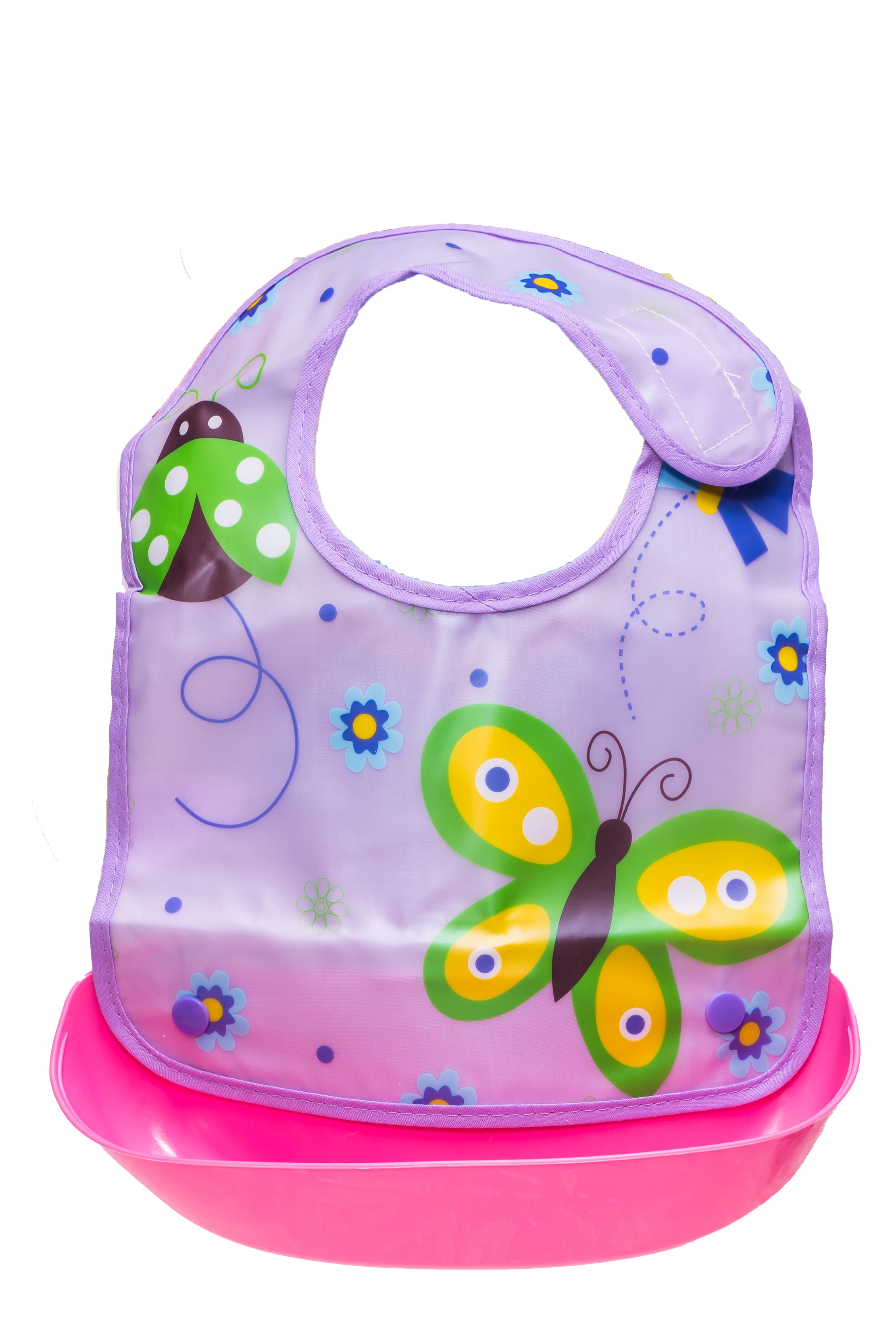 Adore Baby Bib with Spill Catcher - Purple